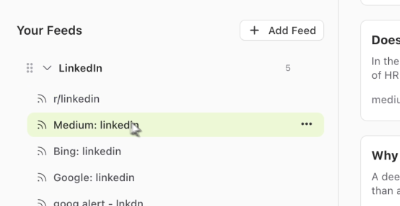 Curated Newsfeeds
