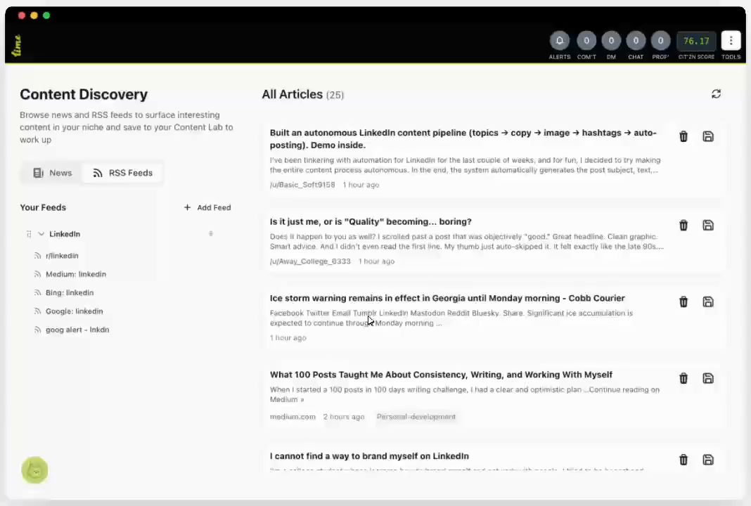 RSS News & Google Alerts